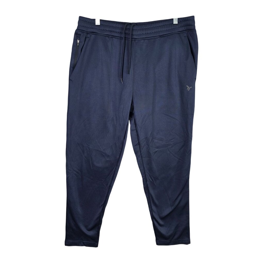 Mens Old Navy Blue Active Tapered Go Dry Sweatpants Drawstring Polyester Size L